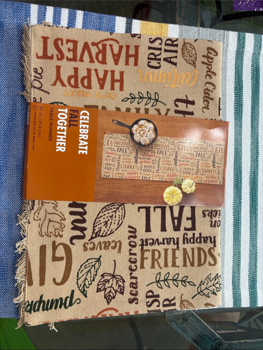 Kohl's Celebrate Fall Together Table Runner - Brown, Orange, Cream